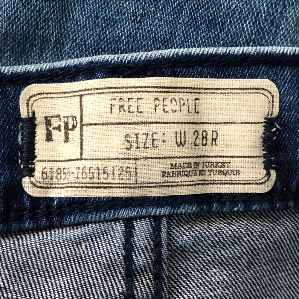 Free People Turquoise Busted Skinny Jeans - Picture 5 of 7